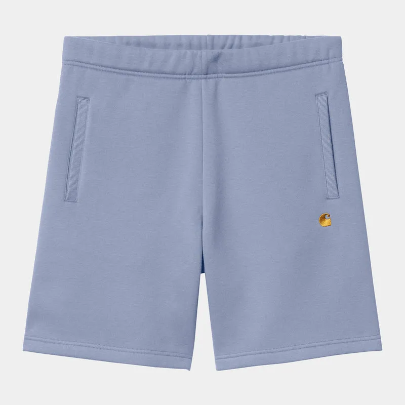Carhartt WIP Chase Sweat Shorts för män - Charm Blue