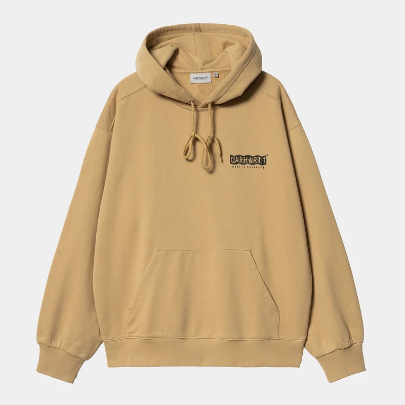 Carhartt WIP Herrstämpelhuvtröja - Bourbon