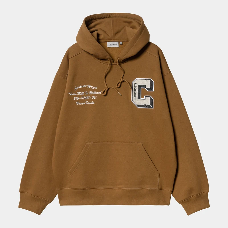 Carhartt WIP Herr Brown Ducks Hoodie - Hamilton Brown