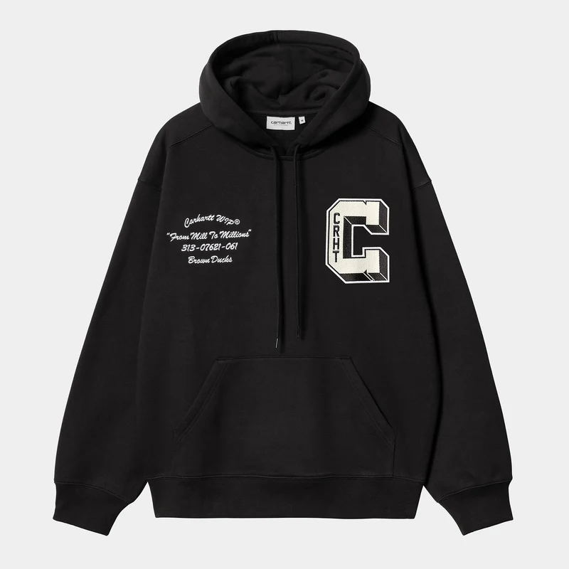 Carhartt WIP Herr Brown Ducks Hoodie - Svart