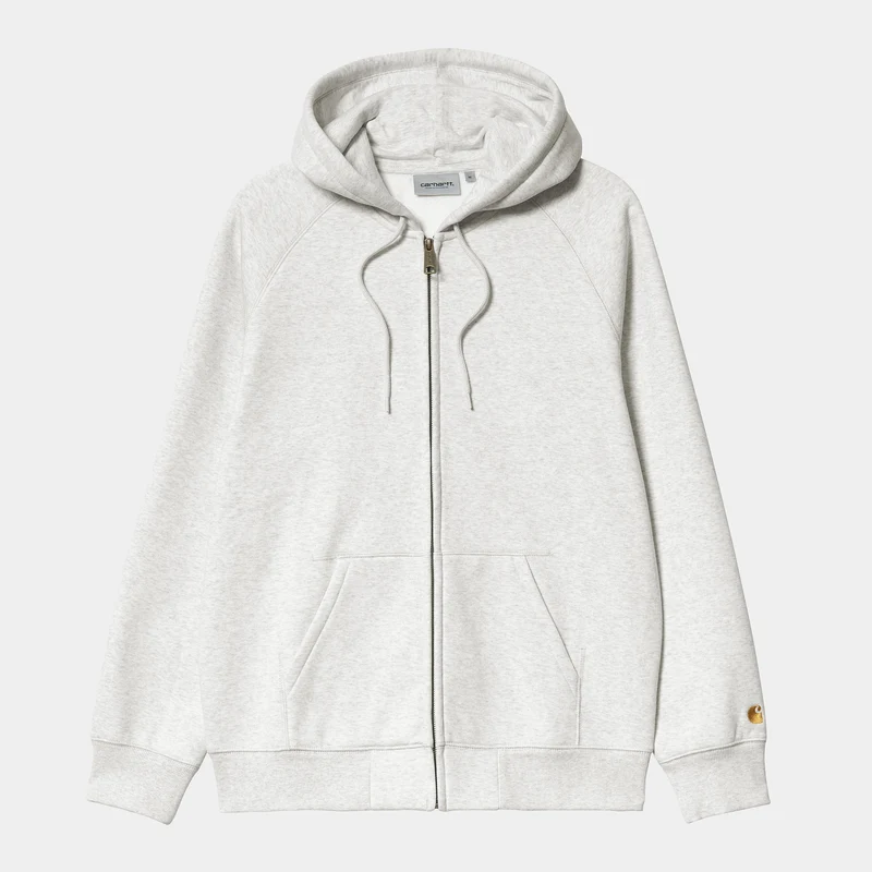 Carhartt WIP Herr Chase Zip Front Jacka Hoodie - Ash Heather