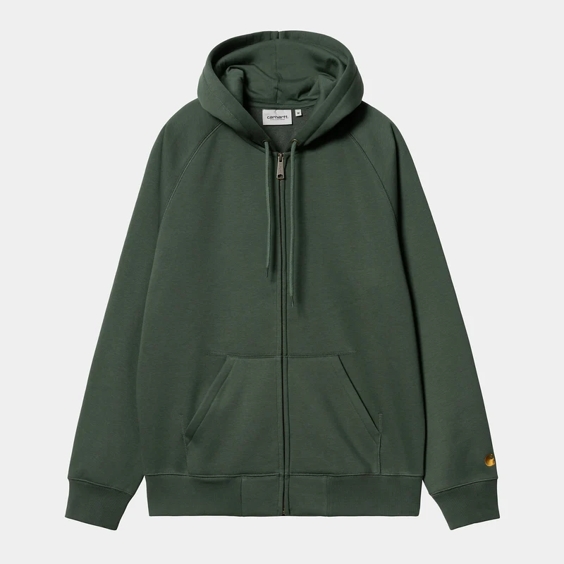 Carhartt WIP Herr Chase Zip Front Jacka Hoodie - Sycamore Tree