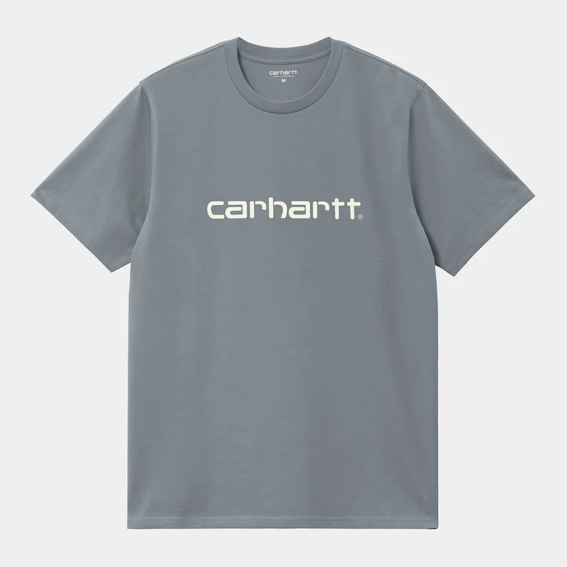 Carhartt WIP Man Script kortärmad T-shirt - Dove Grey / Wax