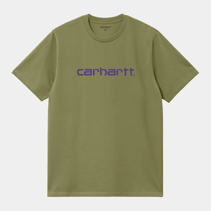 Carhartt WIP Man Script kortärmad T-shirt - Capulet / Aura