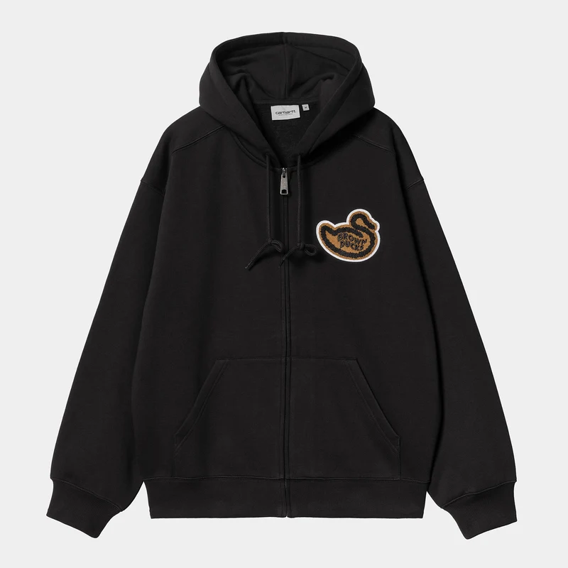 Carhartt WIP Herr Brown Ducks Hooded Jacka - Svart