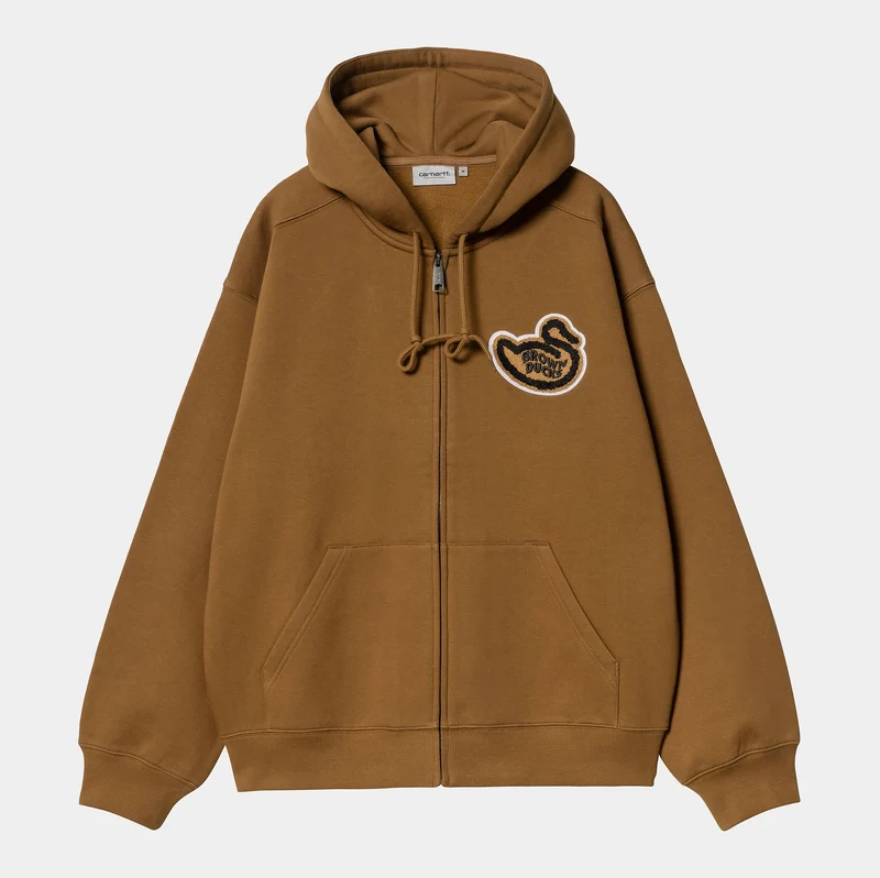 Carhartt WIP Herr Brown Ducks Hooded Jacka - Hamilton Brown