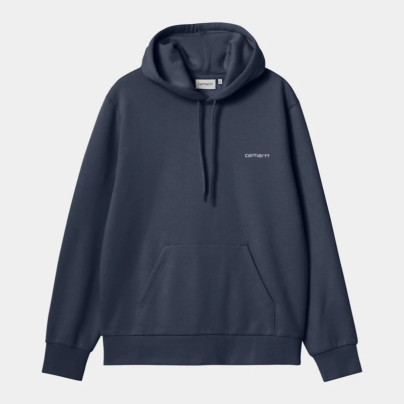 Carhartt WIP Man Script Embroidery Hoodie - Air Force Blue