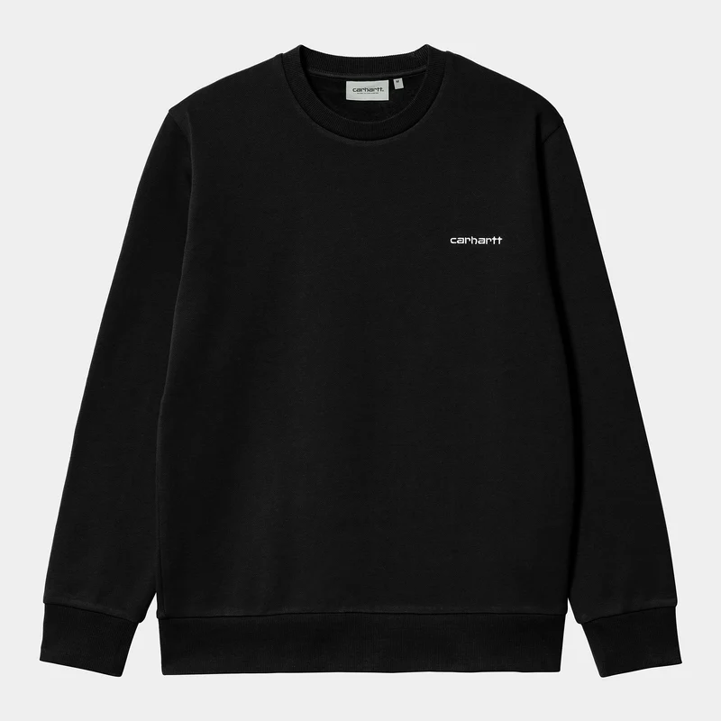 Carhartt WIP Man Script Broderi Sweat Top - Svart