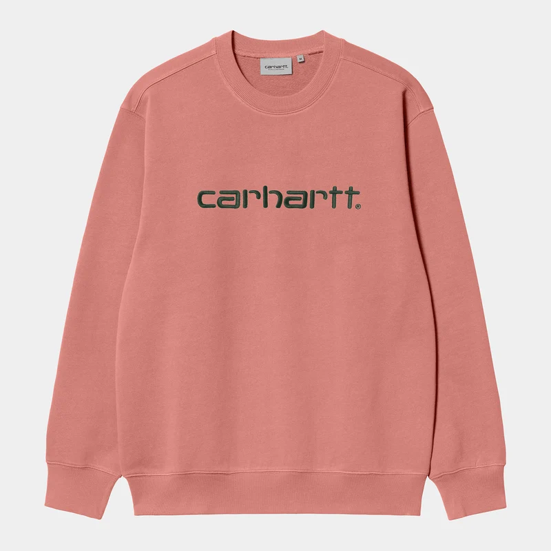 Carhartt WIP Herr Carhartt WIP Sweat Top - Dusty Rose / Sycamore Tree