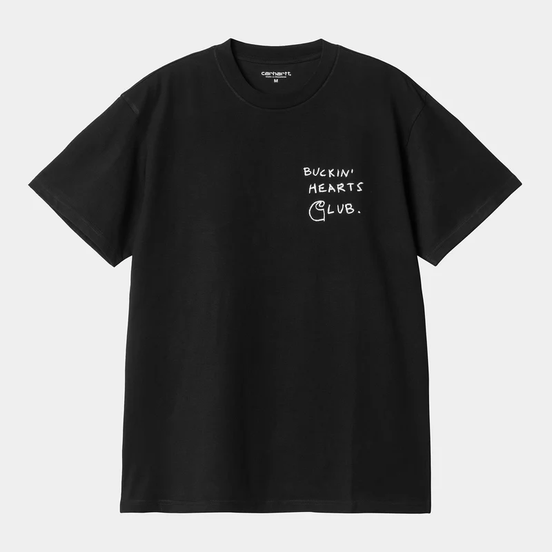 Carhartt WIP Pepe Buckin Hearts Club kortärmad T-shirt för män - Svart
