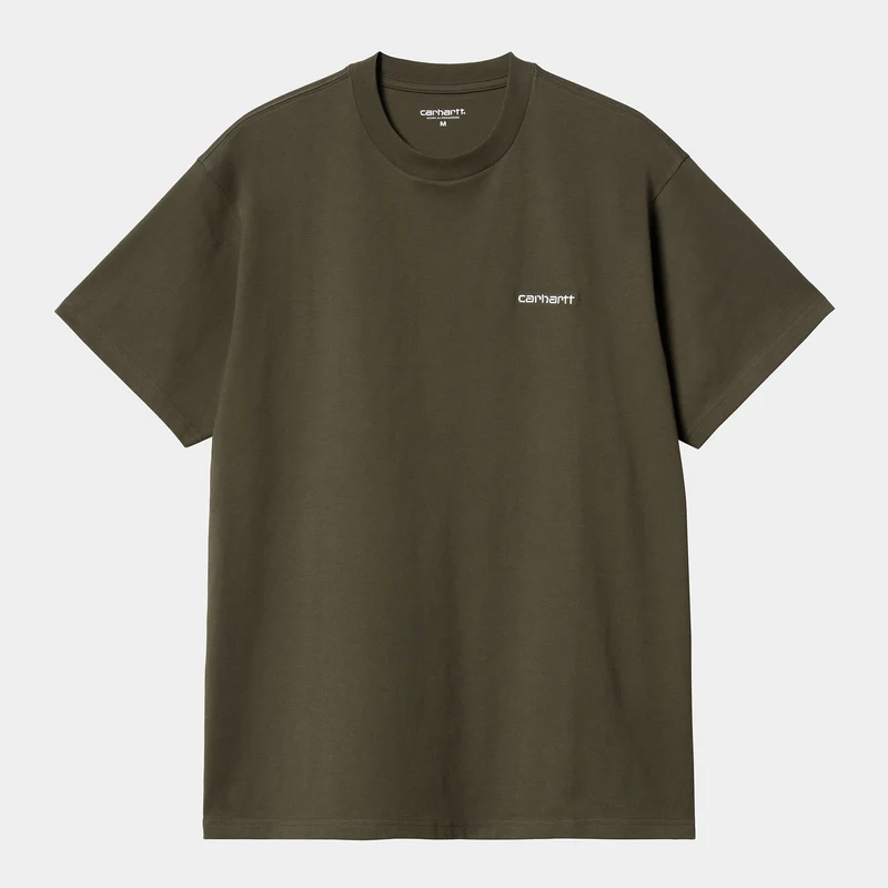 Carhartt WIP Man Script Broderi Kortärmad T-shirt - Cypress