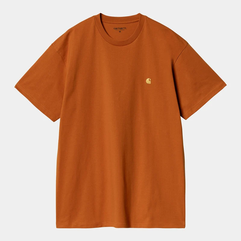 Carhartt WIP Chase kortärmad t-shirt för män - gurkmeja