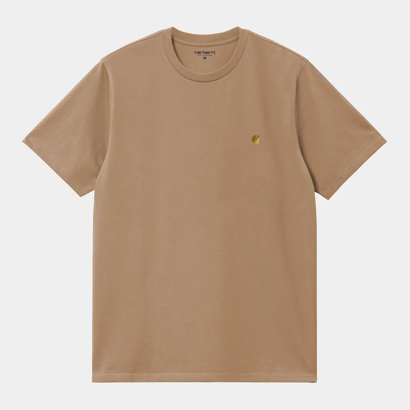 Carhartt WIP Chase kortärmad t-shirt för män - Peanut