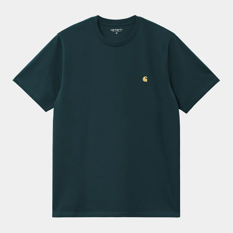 Carhartt WIP Chase kortärmad t-shirt för män - Duck Blue