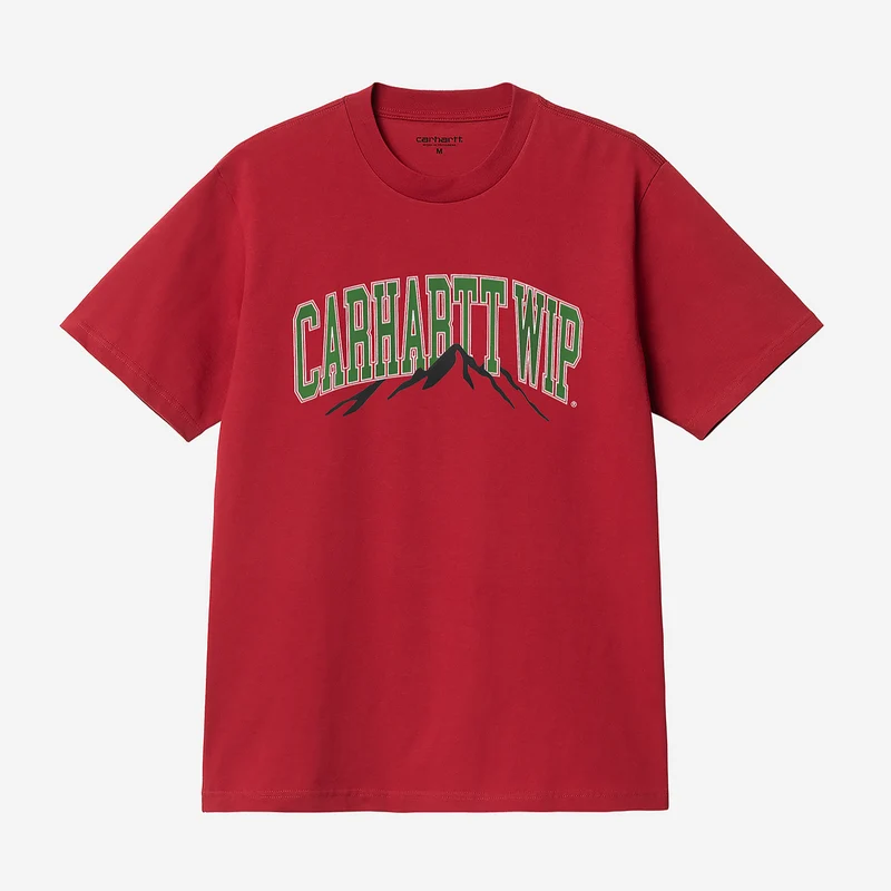 Carhartt WIP Mountain College T-shirt för män - Cherry