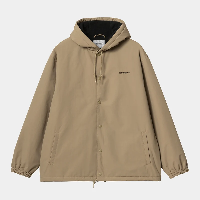 Carhartt WIP Coachjacka med huva för herr - Läder / Svart