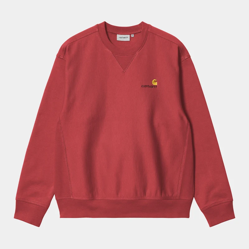 Carhartt WIP Herr American Script Träningströja - Toscana