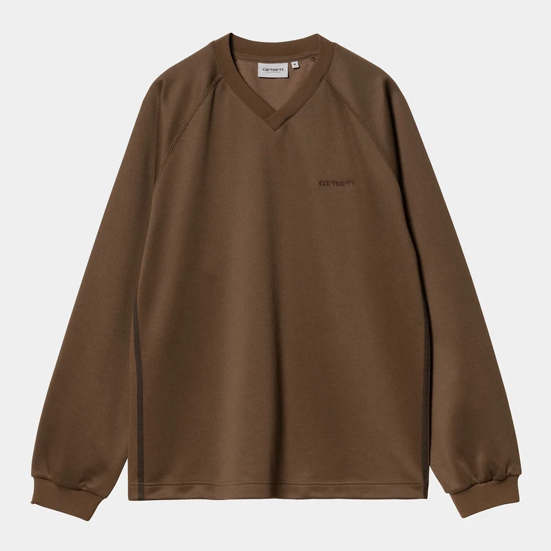 Carhartt WIP Herr Bolan V-Neck Sweat Top - Choklad / Tobak