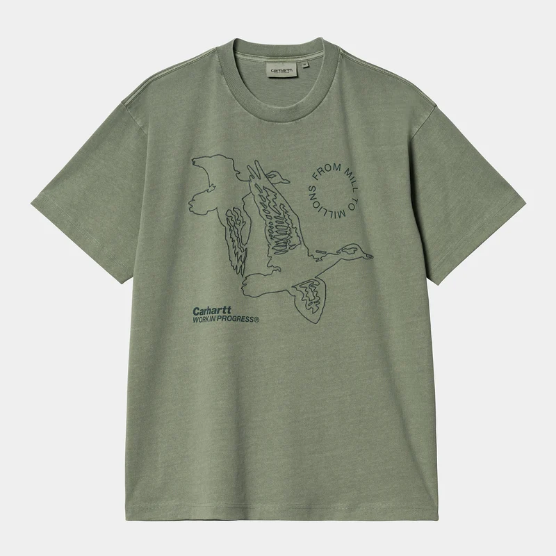 Carhartt WIP Flying Ducks T-shirt för män - Duck Green