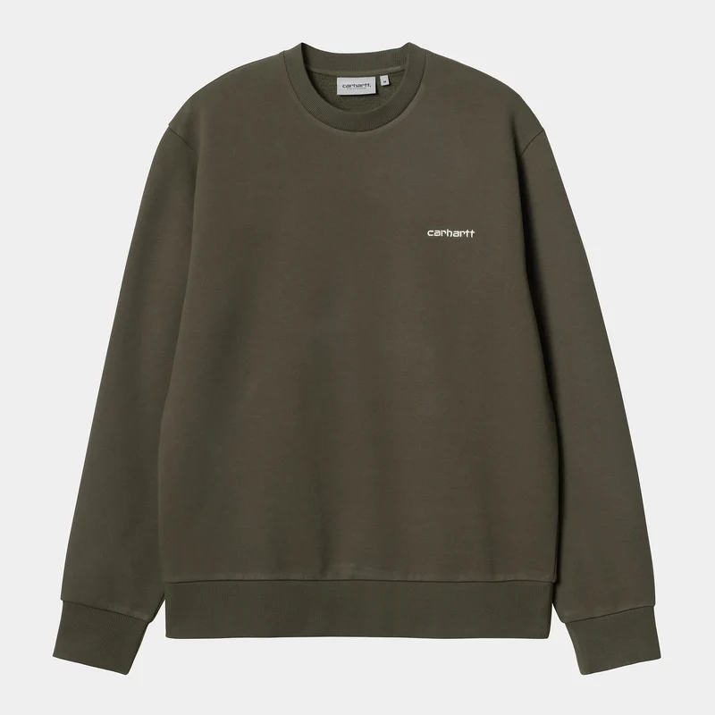 Carhartt WIP Man Script Broderi Sweat Top - Cypress
