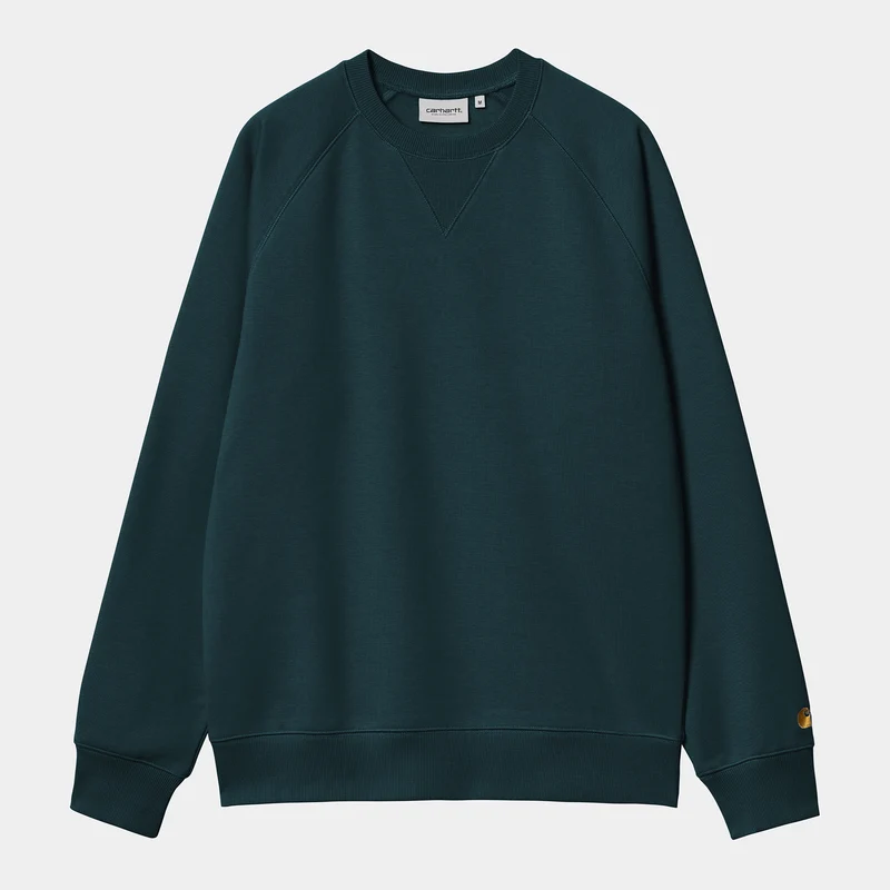 Carhartt WIP Chase Sweat Top för män - Duck Blue