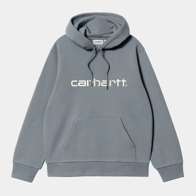 Carhartt WIP Herr Carhartt Hoodie - Dove Grey / Wax