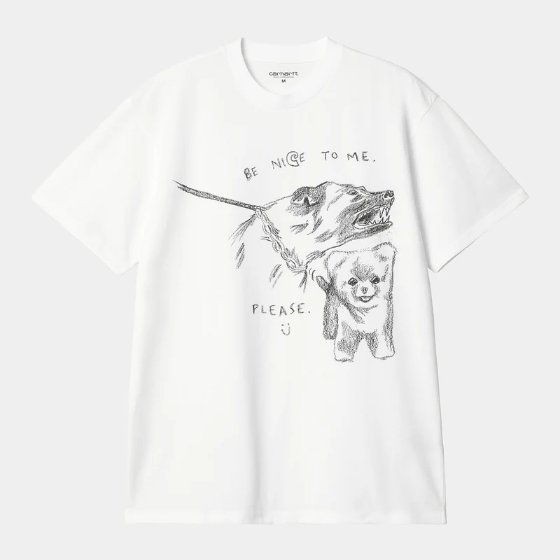 Carhartt WIP Herr Pepe Be Nice T-shirt - Vit
