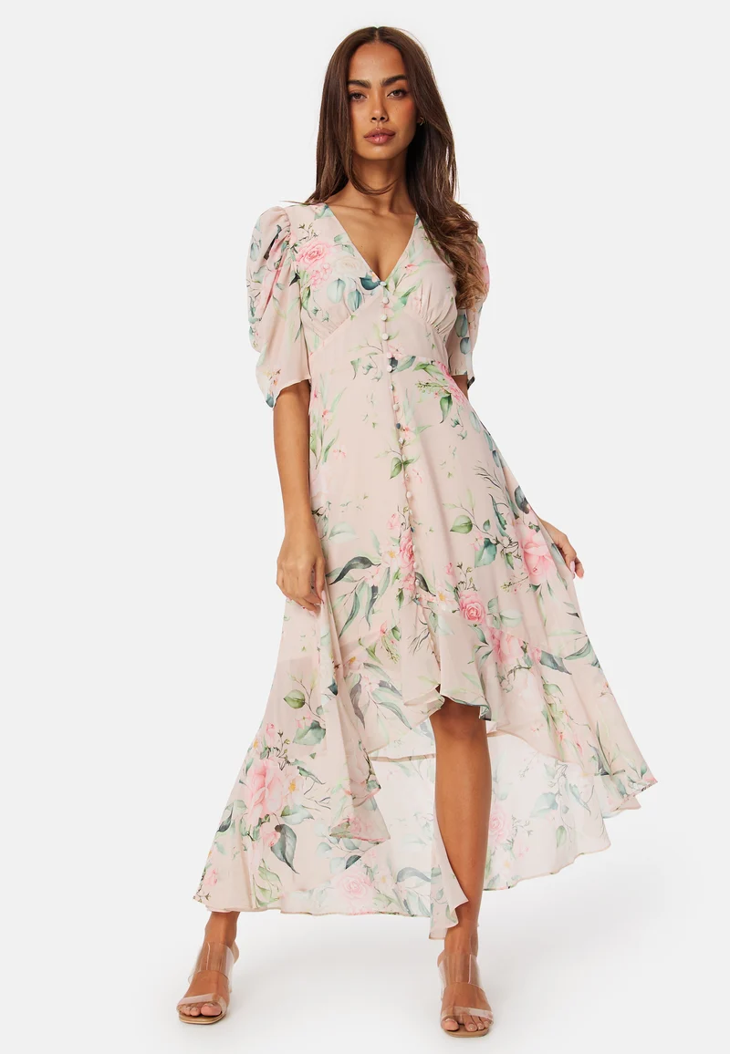 High-Low Short Sleeve Dress