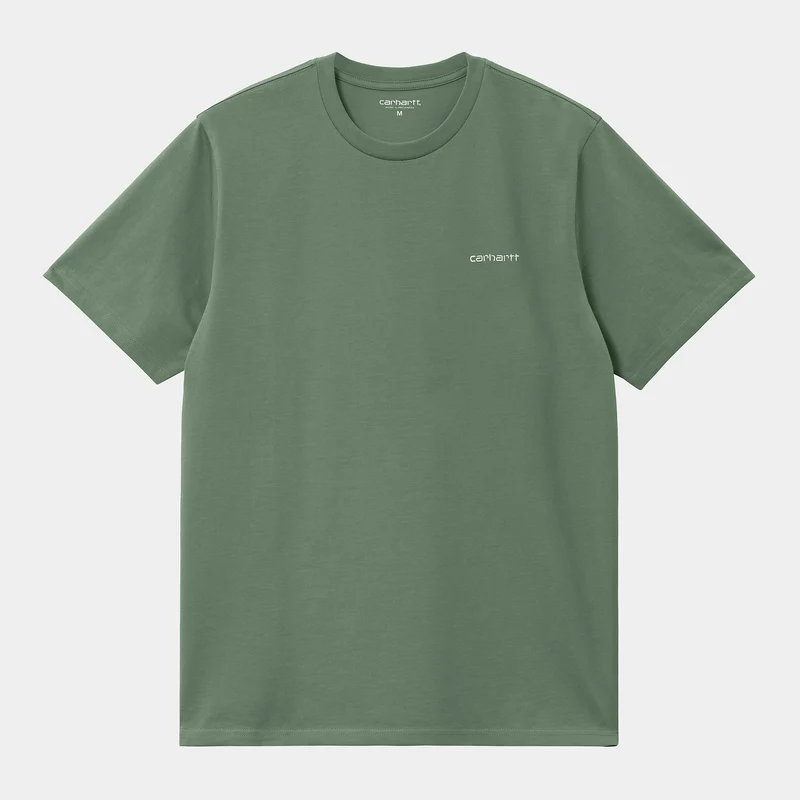 Carhartt WIP Man Script Broderi Kortärmad T-shirt - Park