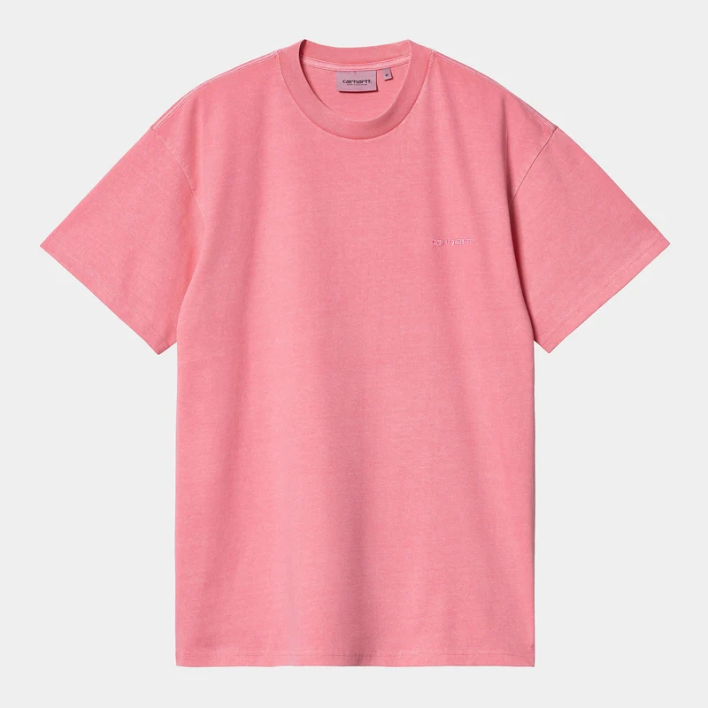 Carhartt WIP Herr Duster Script T-shirt - Charm Pink