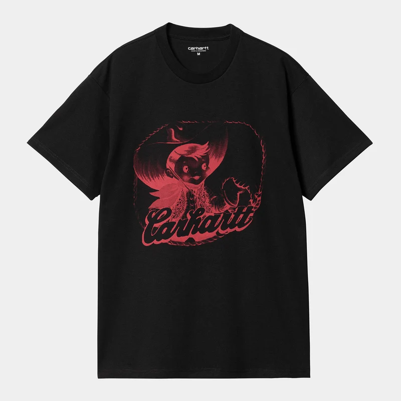 Carhartt WIP Buddy Kortärmad Ekologisk T-shirt för män - Svart / Röd