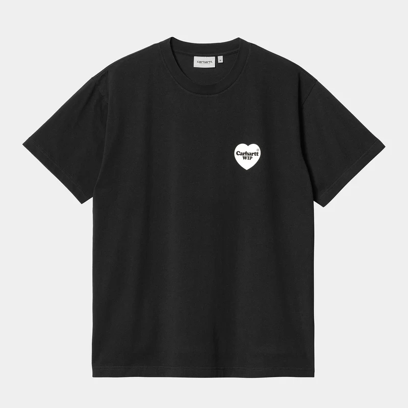 Carhartt WIP Herr Heart Bandana T-Shirt - Svart / Vit