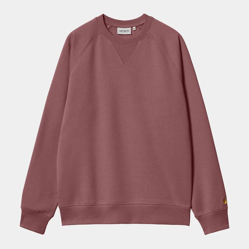 Carhartt WIP Chase Sweat Top för män - Dusty Fuchsia