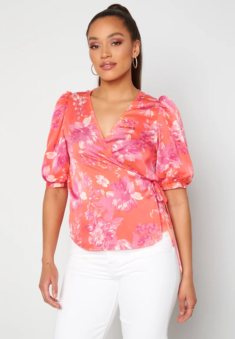 Julia S/S Baloon Wrap Top