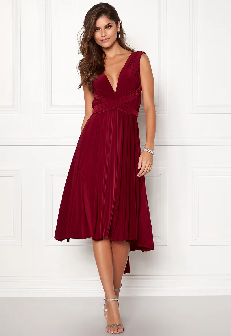 Multi Tie Midi Dress