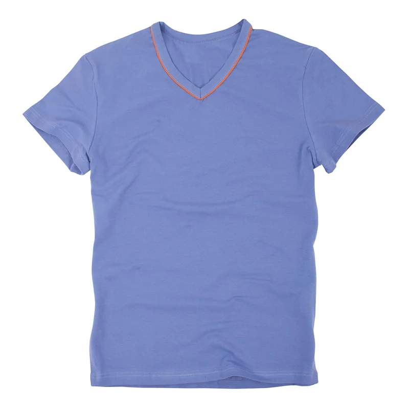 Orange Accent V-Neck