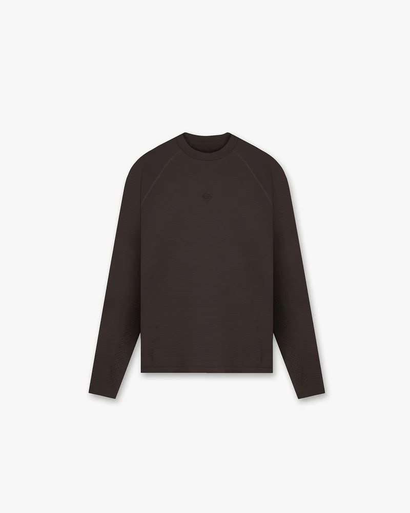 247 Uprising Long Sleeve Seamless T-Shirt - Chocolate