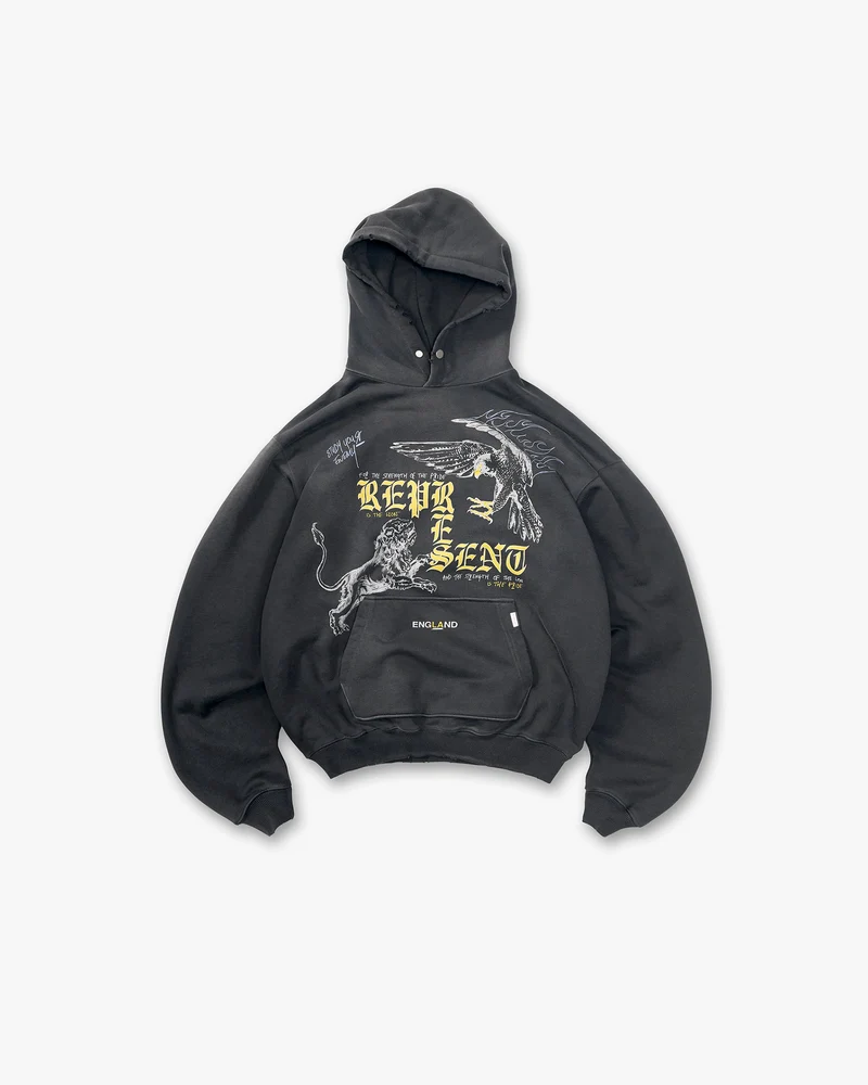 Enemy Hoodie - Washed Black