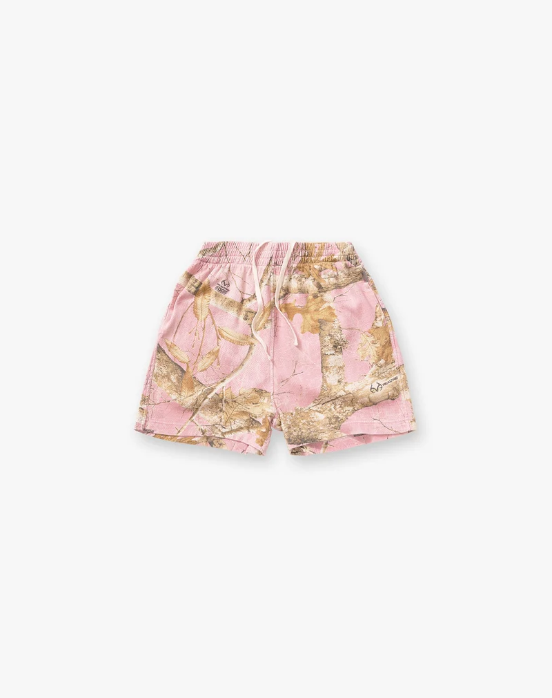 Realtree® Mesh Shorts- Washed Pink Camo