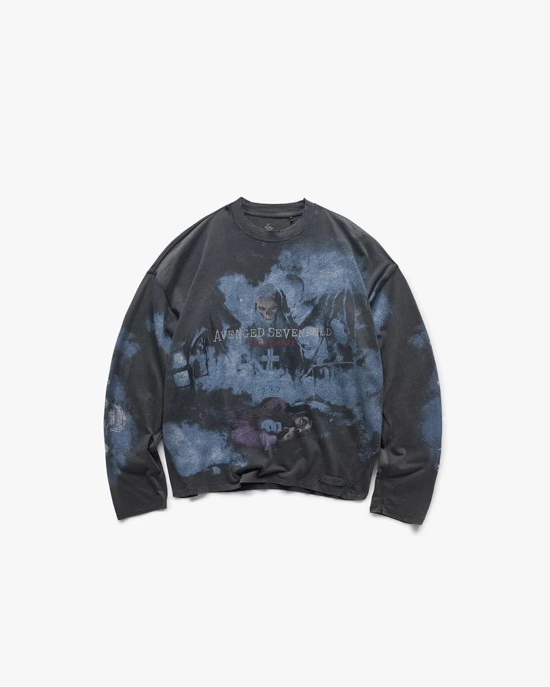247 x Avenged Sevenfold Nightmare Long Sleeve T-Shirt - Aged Black