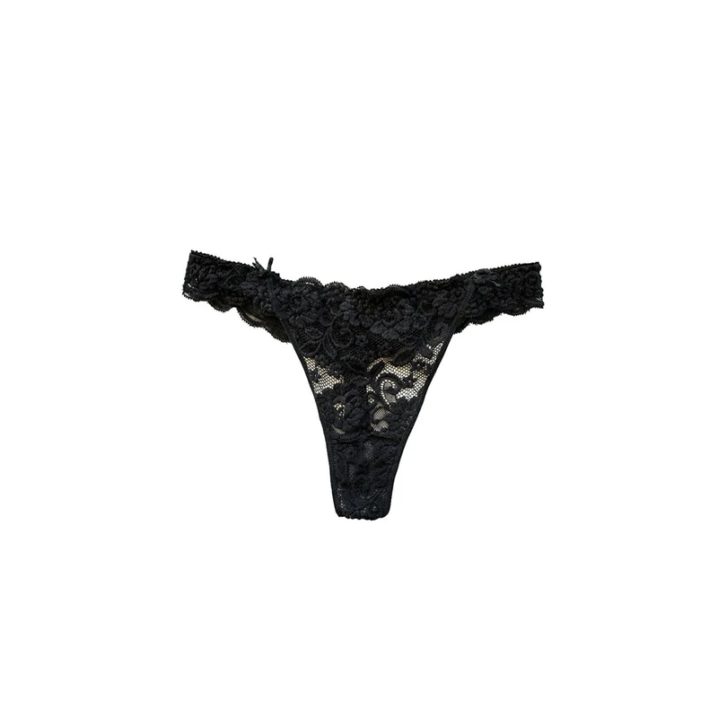 Lacey Black Thong