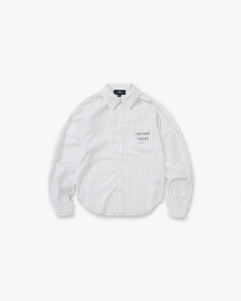 Pinstripe Shirt - Flat White
