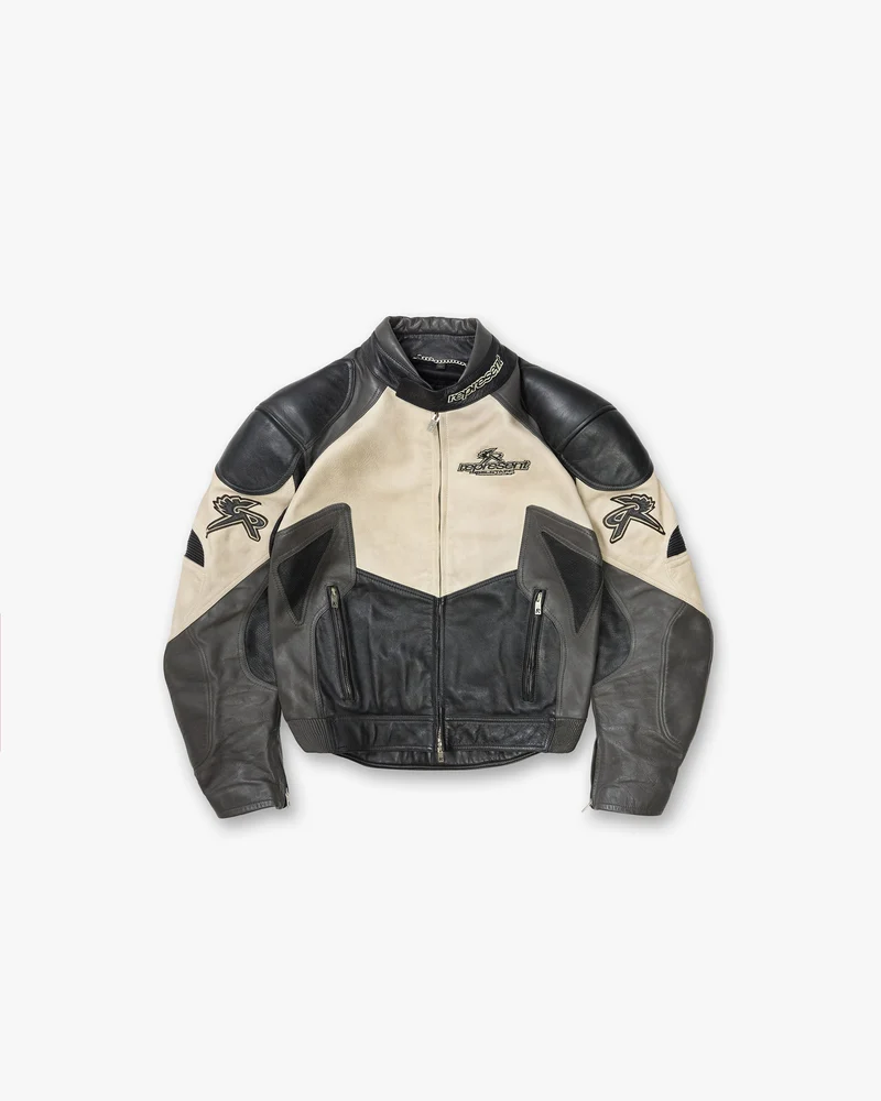 Represent X Belstaff Leather Race Jacket - Black