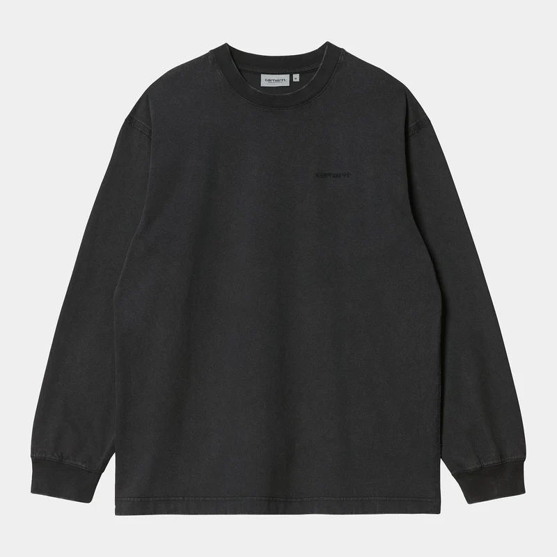Carhartt WIP Långärmad Marfa T-shirt för män - Svart Moon Wash