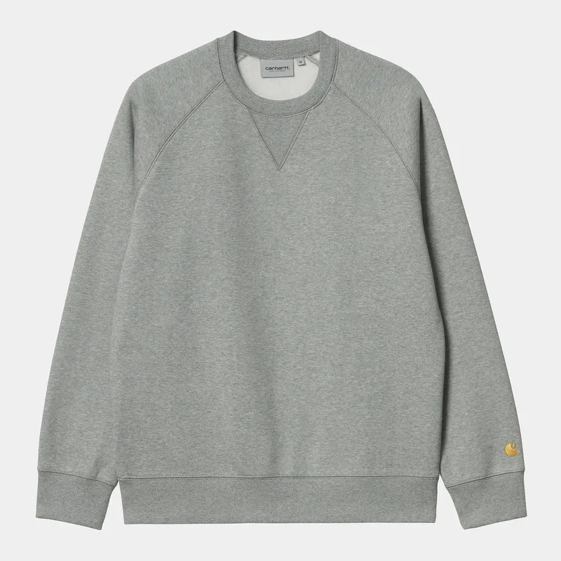 Carhartt WIP Chase Sweat Top för män - Grå Heather