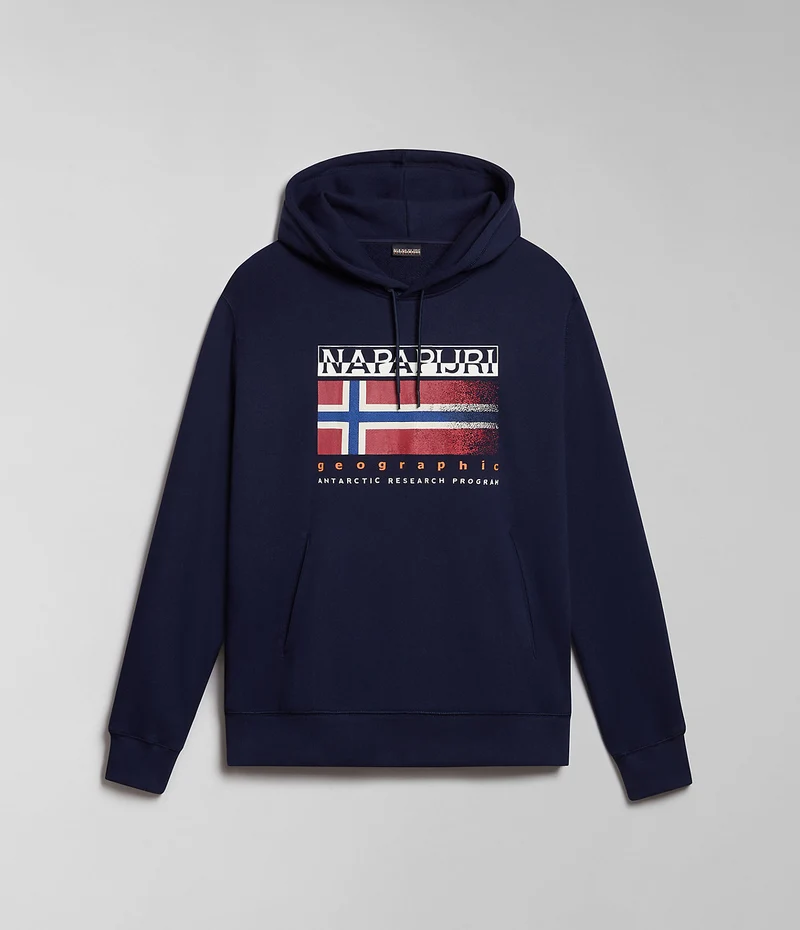 Napapijri Herr Kreis Hoodie - Marinblå
