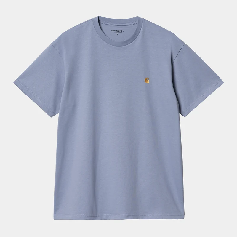 Carhartt WIP Chase kortärmad t-shirt för män - Charm Blue