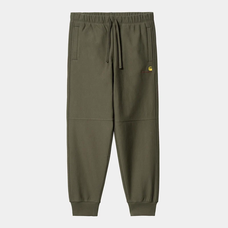 Carhartt WIP Herr American Script Joggingbyxor - Plant