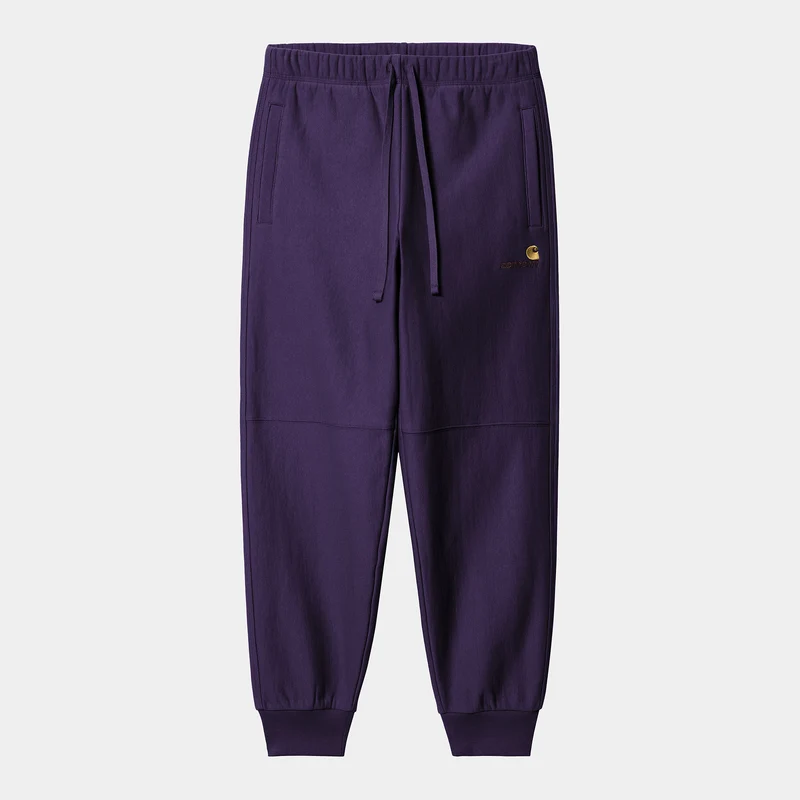 Carhartt WIP Herr American Script Joggingbyxor - Cassis