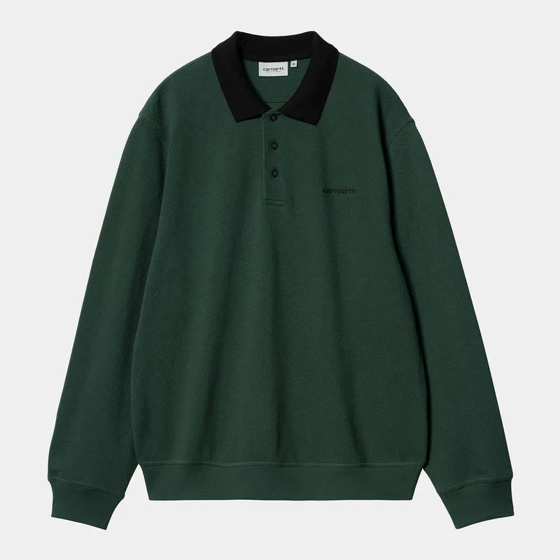 Carhartt WIP Vance långärmad rugbytröja för män - Discovery Green